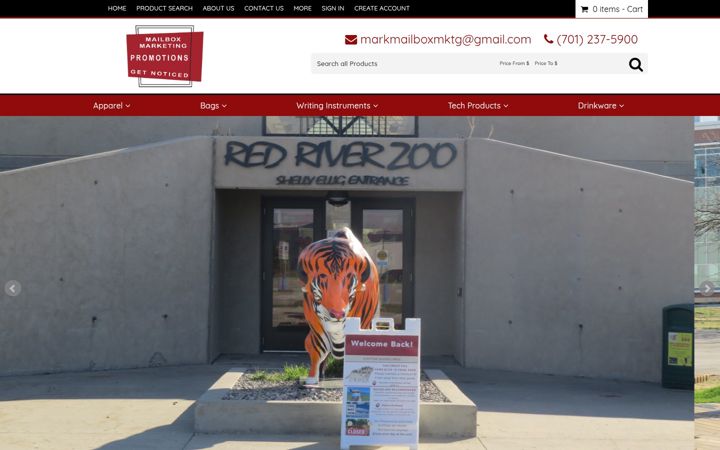 Screenshot of mailboxmarketingpromotions.com