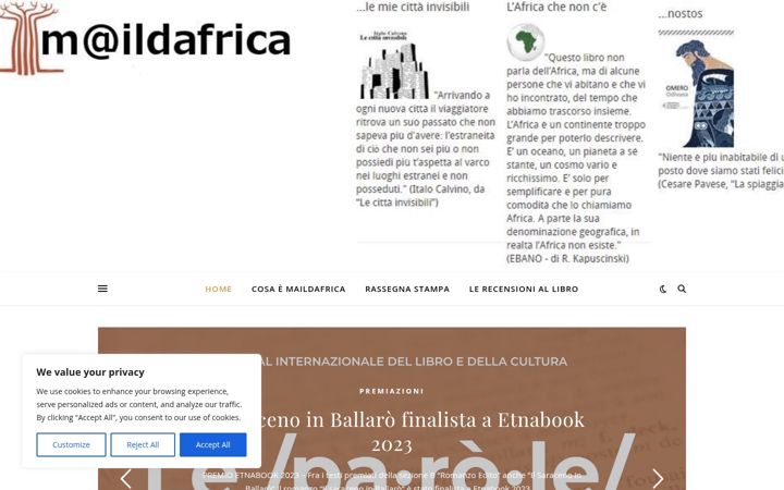 Screenshot of maildafrica.altervista.org