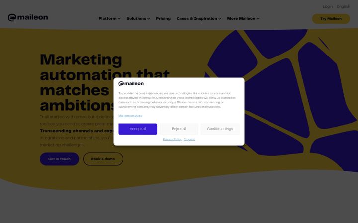 Screenshot of maileon.com