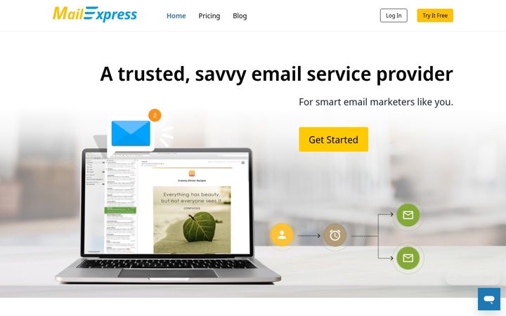 Screenshot of mailexpress.com