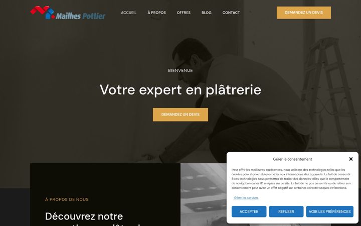 Screenshot of mailhes-pottier.com