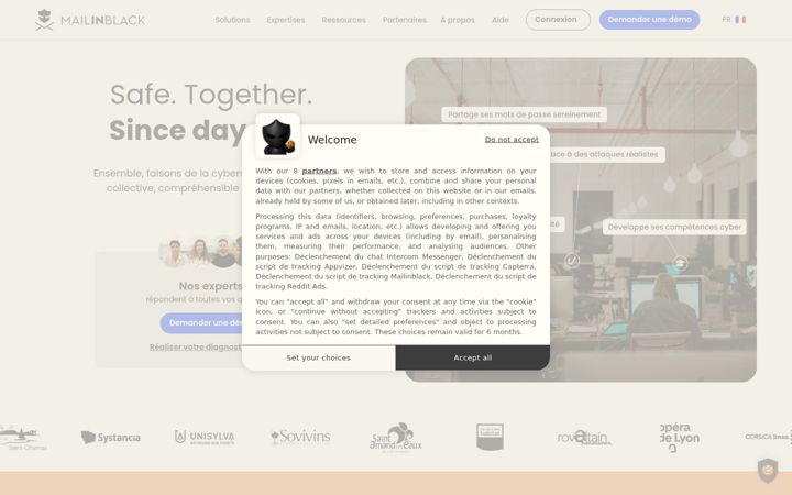 Screenshot of mailinblack.com