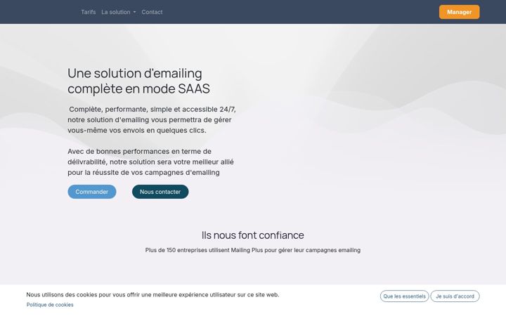 Screenshot of mailingplus.net