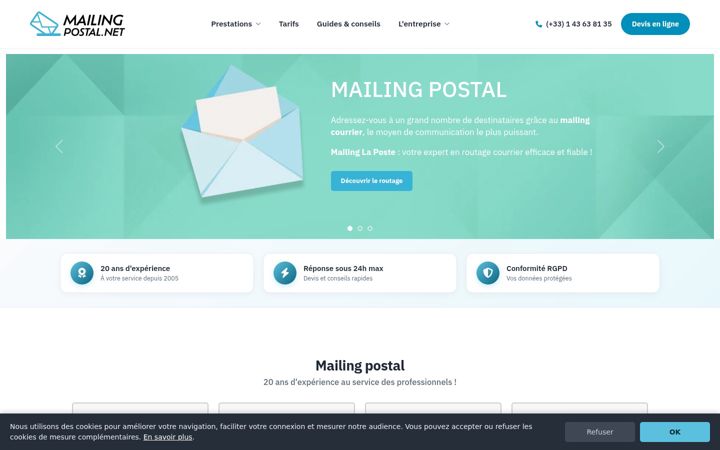 Screenshot of mailingpostal.net