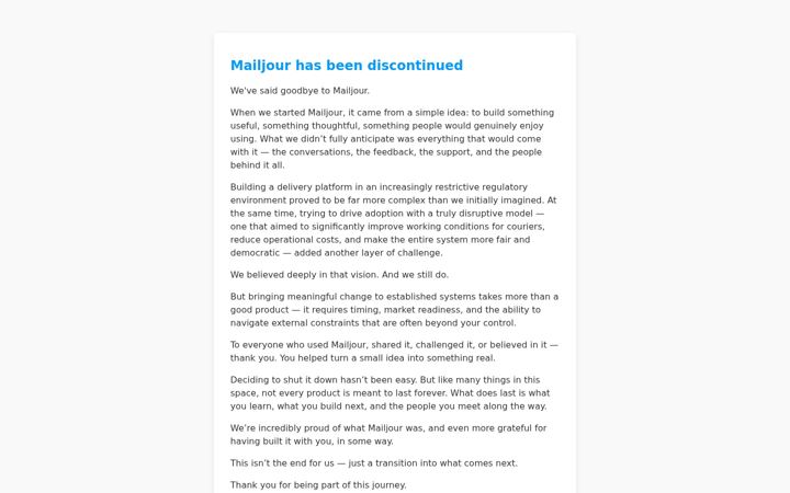Screenshot of mailjour.com