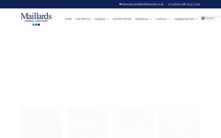 Screenshot of maillardsfunerals.co.uk