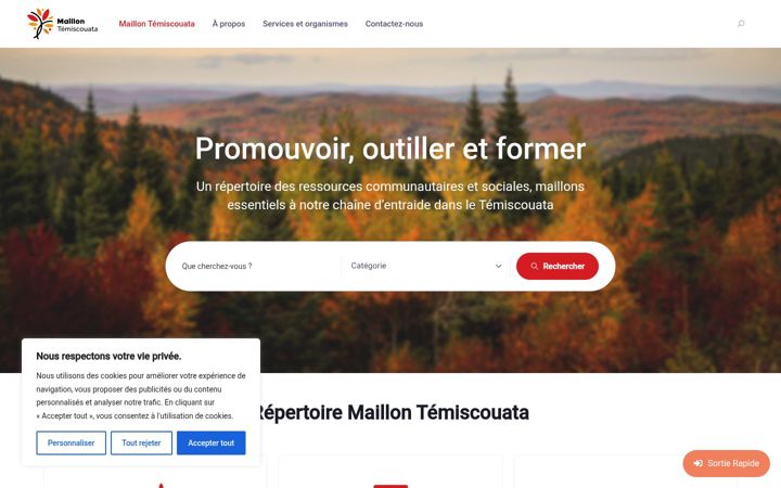 Screenshot of maillontemiscouata.com