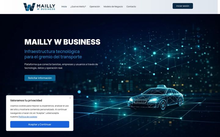 Screenshot of maillybusiness.com