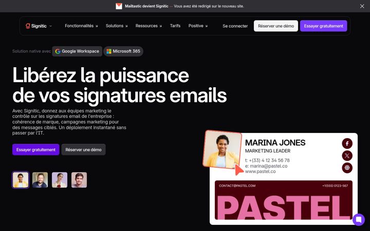 Screenshot of mailtastic.de