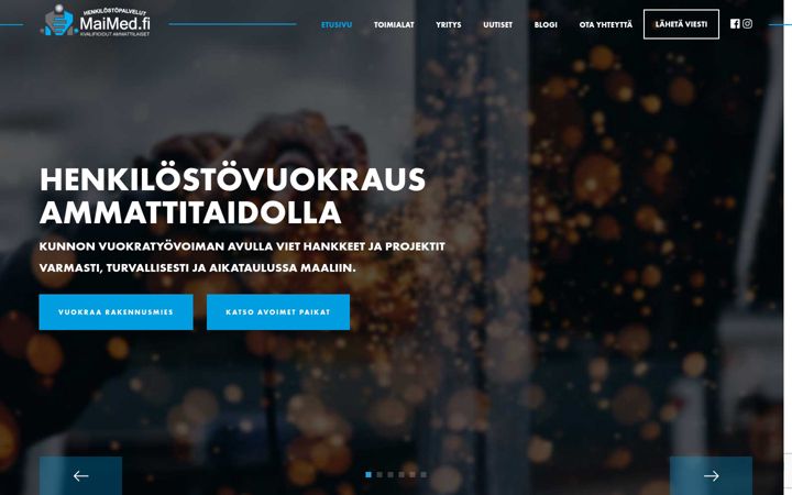 Ekrānuzņēmums no maimed.fi