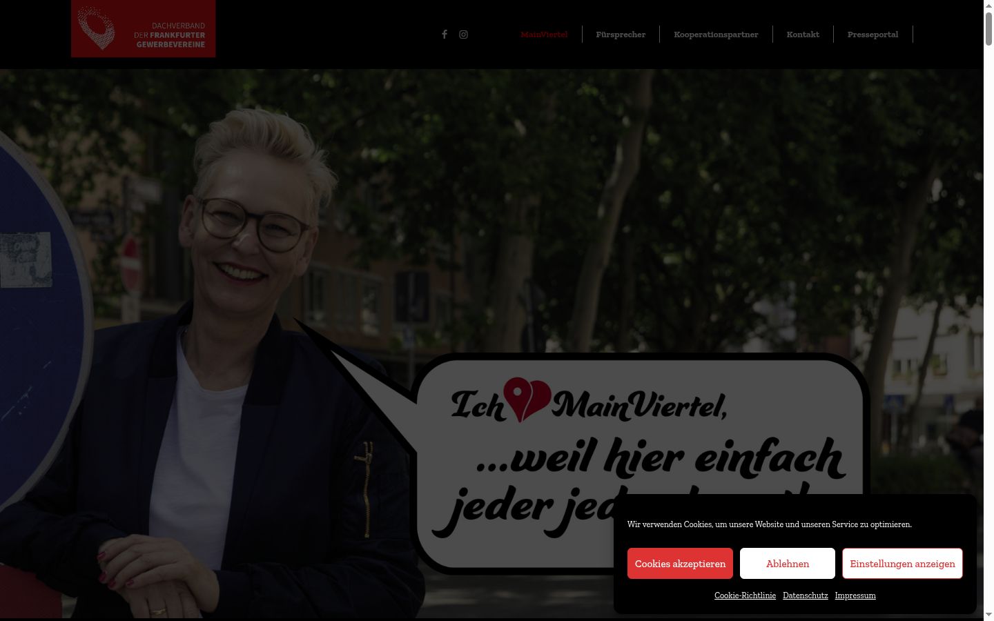 Ekrānuzņēmums ar piekrišanas baneri, kas tika rādīts pirms jebkādas mijiedarbības