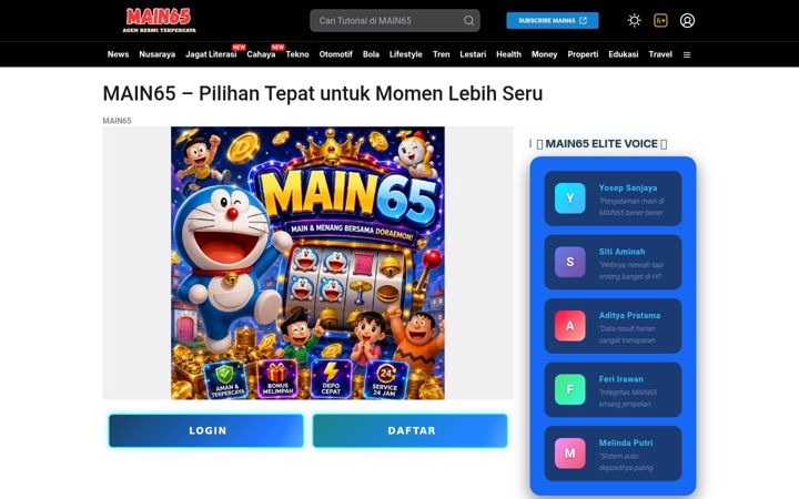 Ekraanipilt saidist main65.org