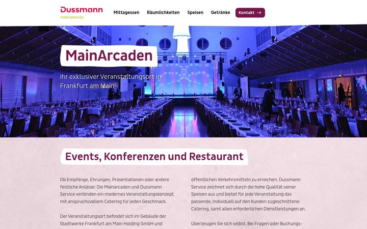 Screenshot of mainarcaden.de