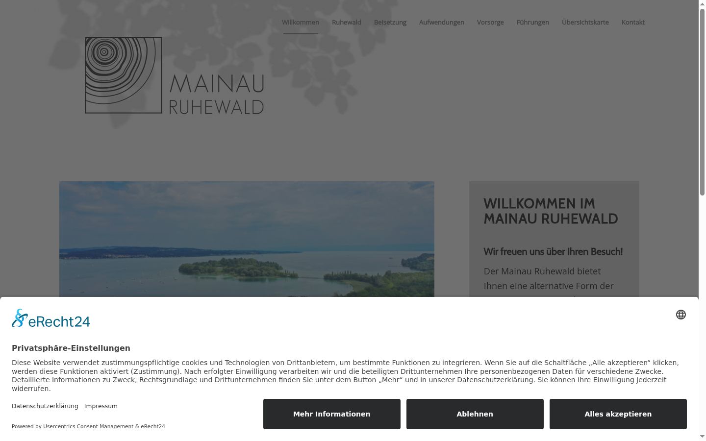 Screenshot tal-banner tal-kunsens muri qabel kwalunkwe interazzjoni