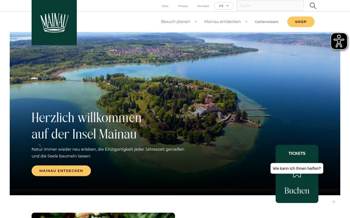 Screenshot of mainau.de