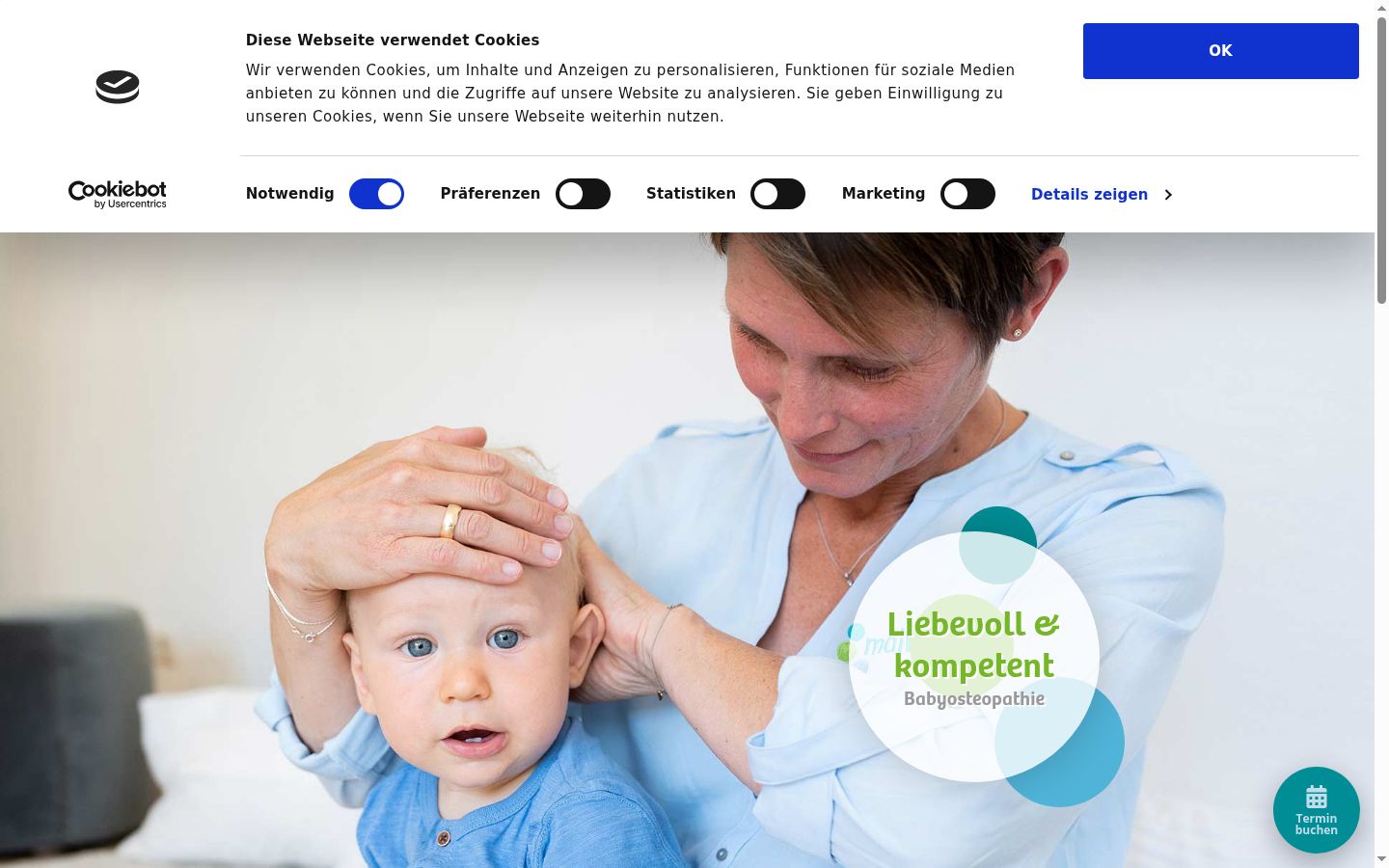 Skærmbillede af samtykkebanneret, som det blev vist før nogen interaktion