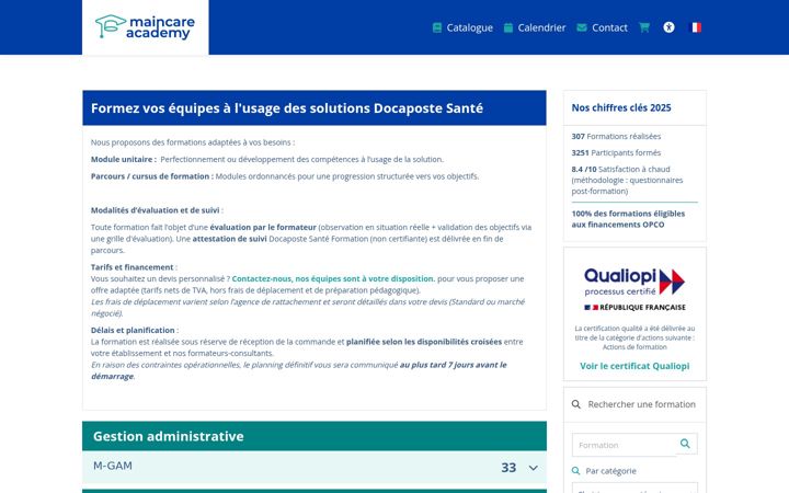 Screenshot of maincare-academy.com