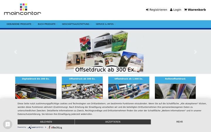 Screenshot of maincontor.com