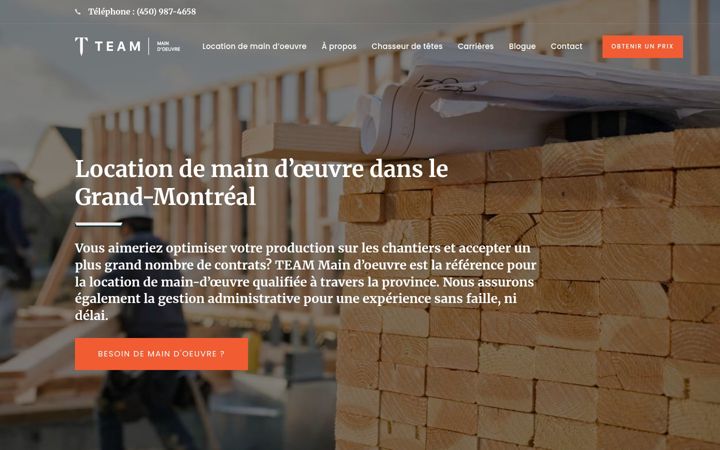 Screenshot of maindoeuvreteam.com