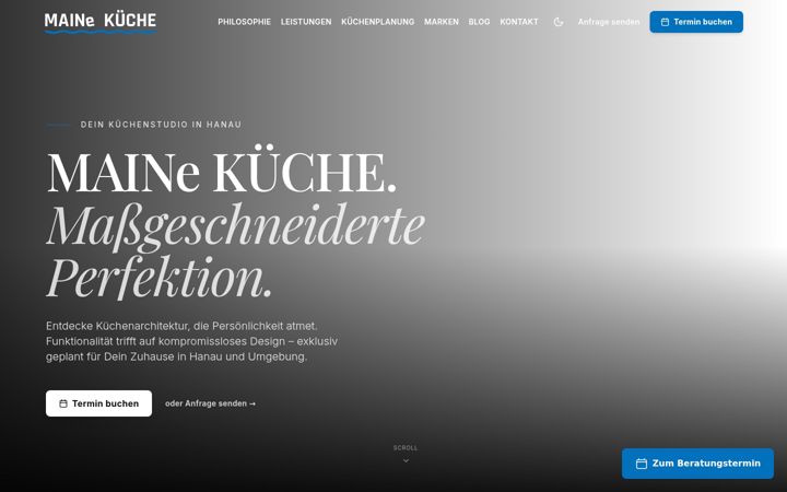 Screenshot of mainekueche.de