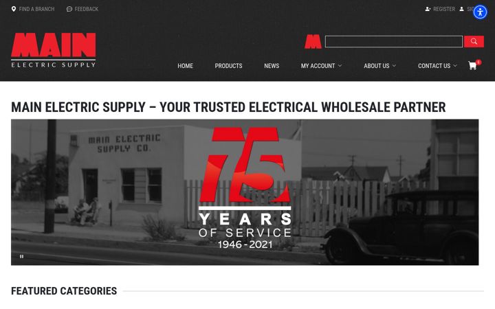 Screenshot of mainelectricsupply.com