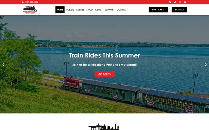 Screenshot of mainenarrowgauge.org