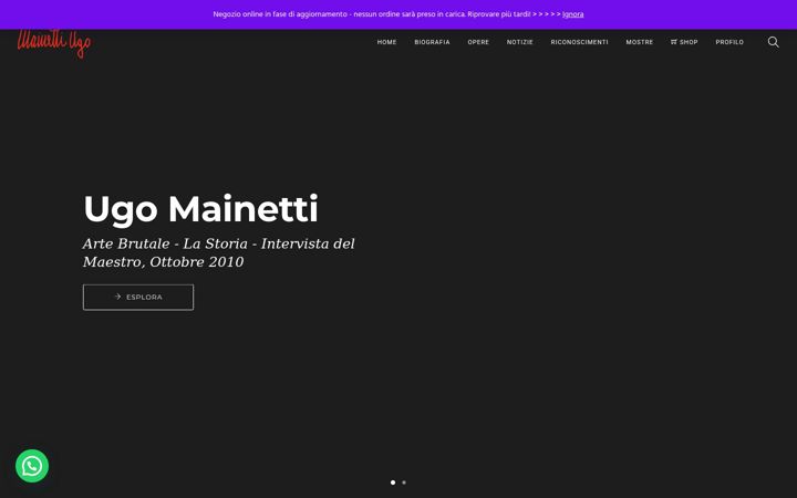 Screenshot of mainettiugo.com