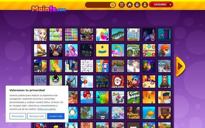 Screenshot of mainfe.com