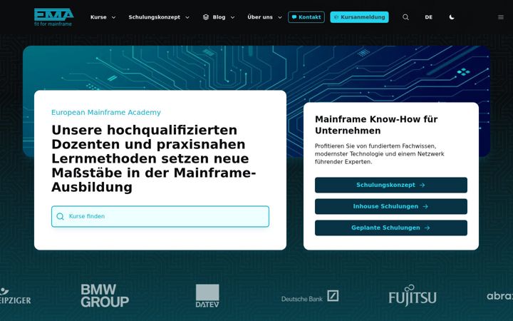 Screenshot of mainframe-academy.de