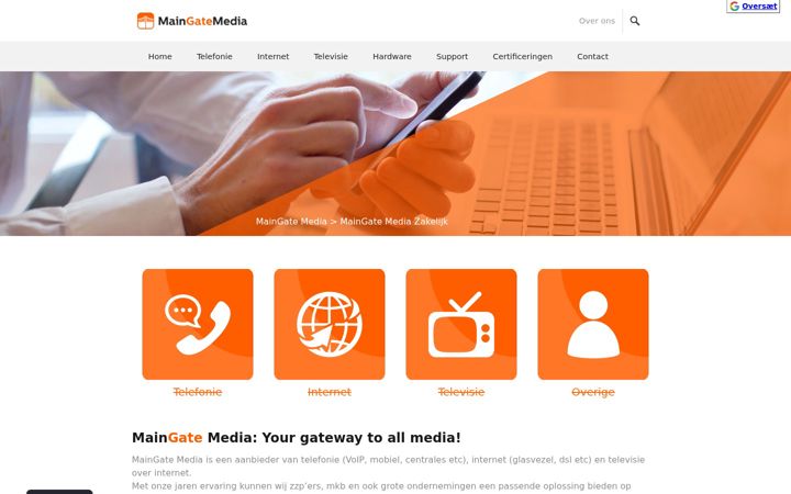 Screenshot of maingatemedia.eu