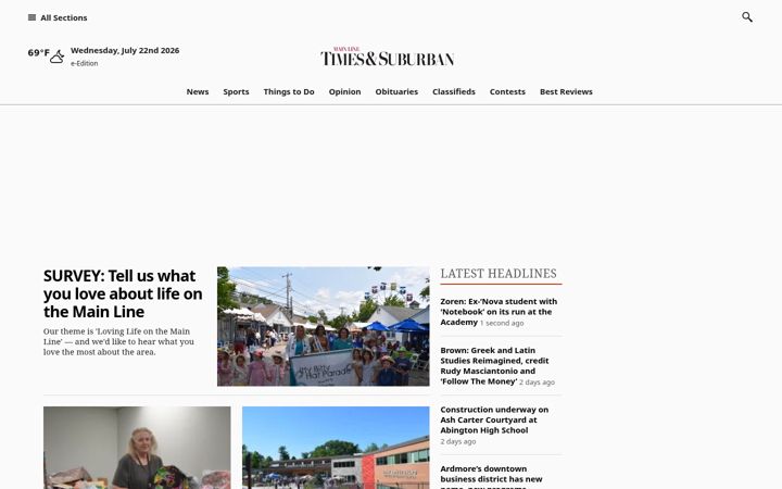 Screenshot ta' mainlinemedianews.com