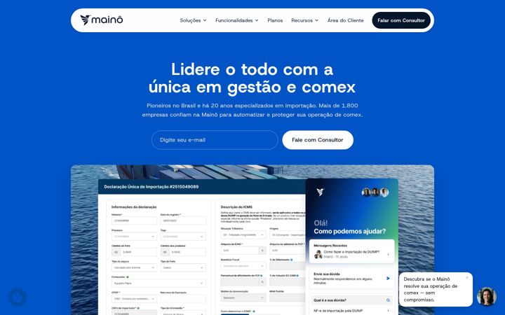 Screenshot of maino.com.br