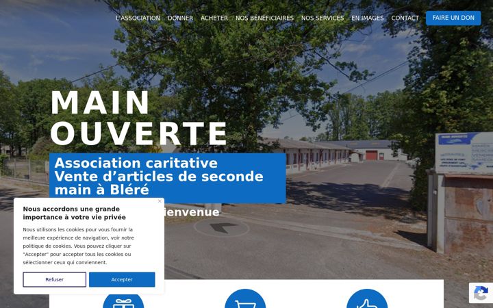Screenshot of mainouverte.fr