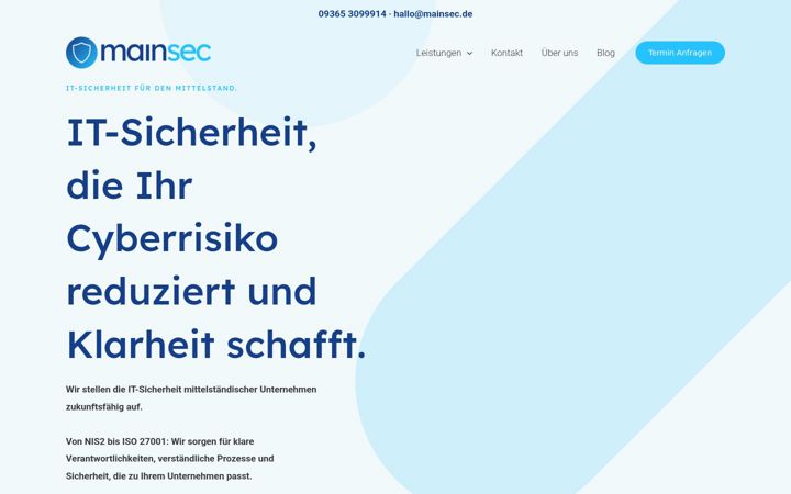 Screenshot of mainsec.de
