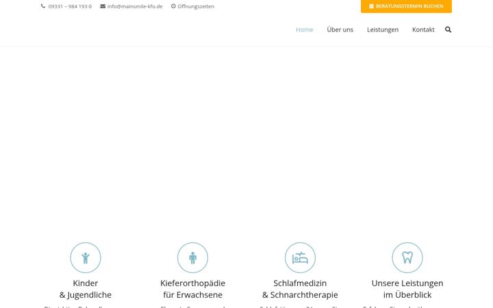 Screenshot of mainsmile-kfo.de