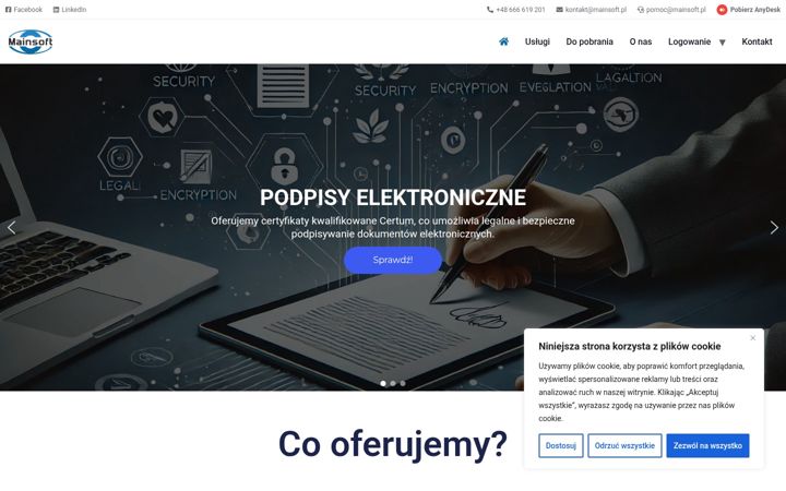 Screenshot of mainsoft.pl
