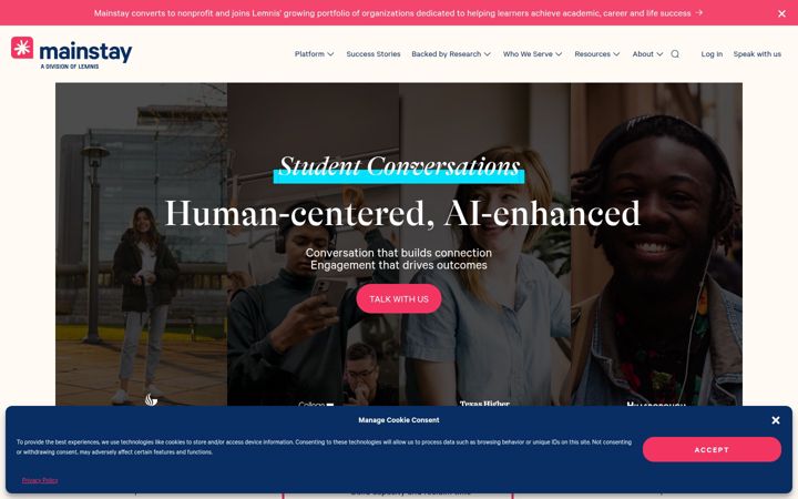 Screenshot of mainstay.com
