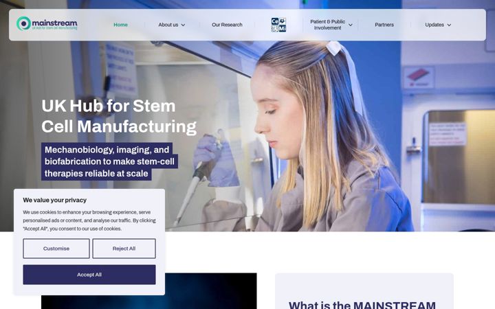 Screenshot of mainstream-hub.org