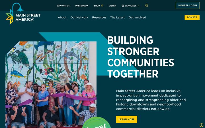 Screenshot of mainstreet.org