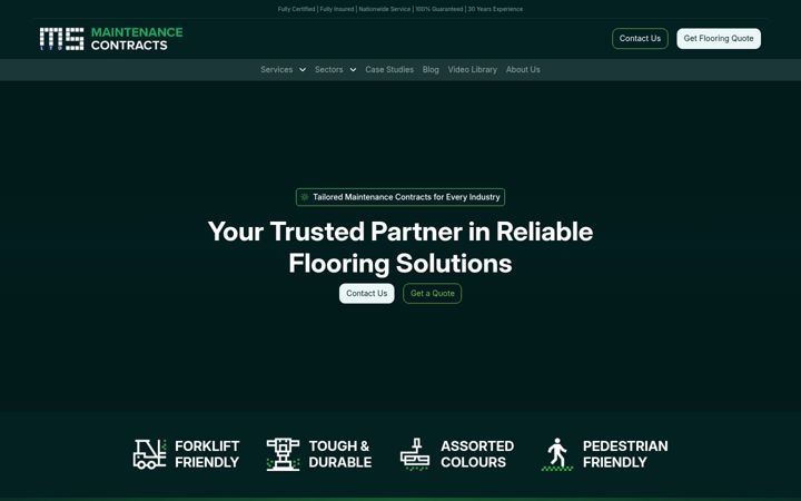 Screenshot of maintenance-contracts.co.uk