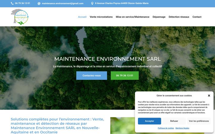 Screenshot of maintenance-environnement64.fr
