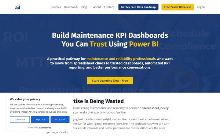 Screenshot of maintenancedatapro.com