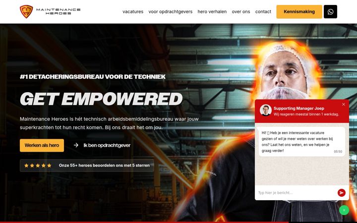 Screenshot of maintenanceheroes.nl