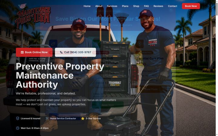 Screenshot of maintenanceprosusa.com