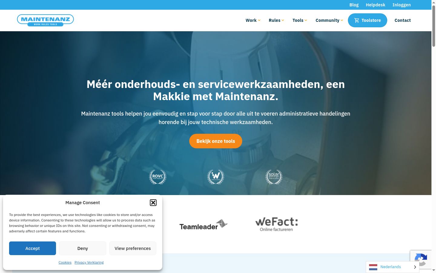 Screenshot tal-banner tal-kunsens muri qabel kwalunkwe interazzjoni