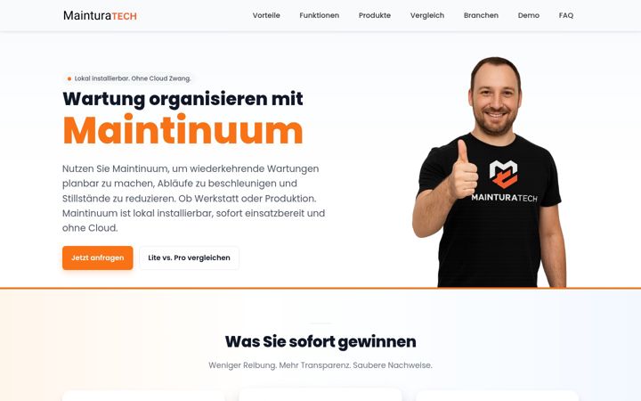 Screenshot of mainturatech.com