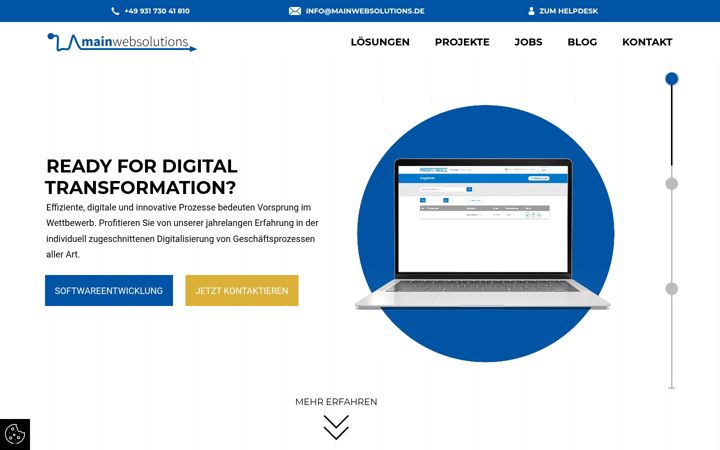 Screenshot of mainwebsolutions.de