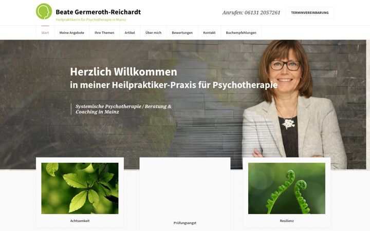 Screenshot of mainz-psychotherapie.de