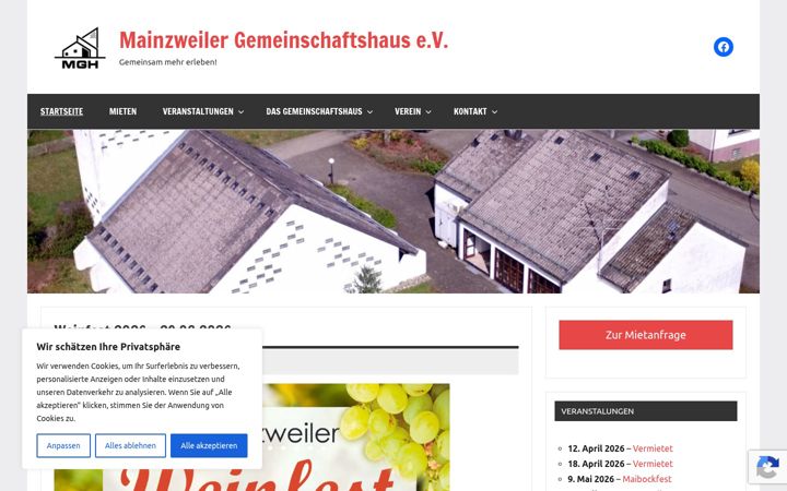 Screenshot of mainzweiler-gemeinschaftshaus.de