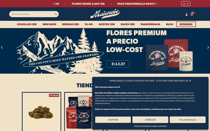 Screenshot of maionais.com